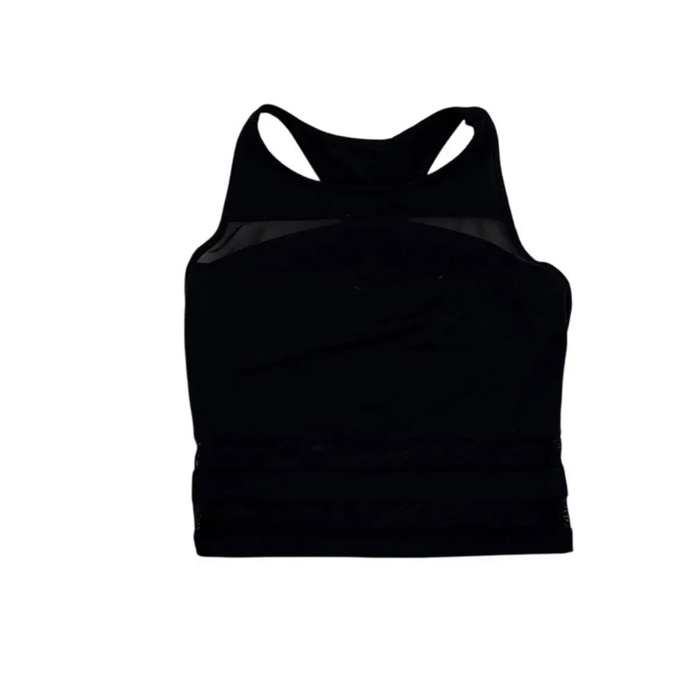 Fabletics Black Crop Tank Top Sports Bra Size Women's XS